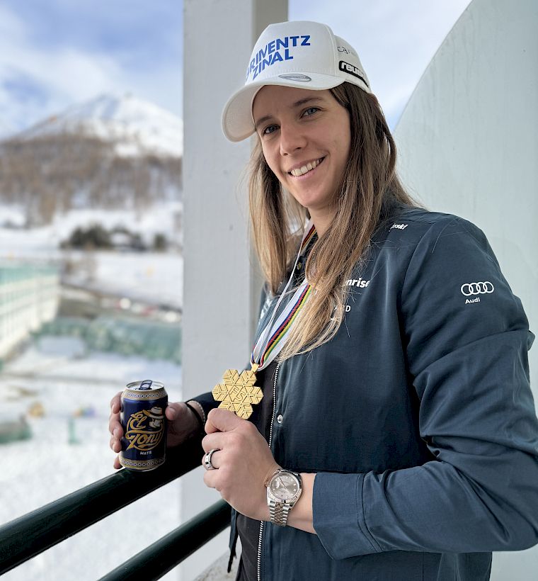Camille Rast gewinnt Slalom-WM in Saalbach!