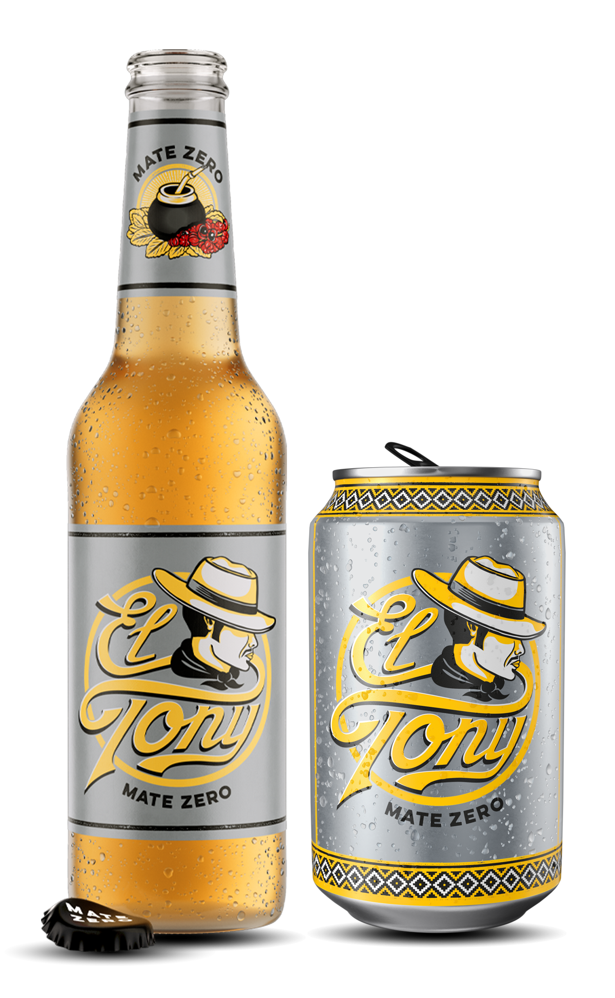 El Tony® Mate Zero boîte et bouteille