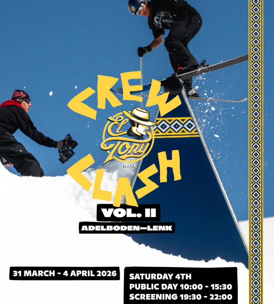El Tony Mate presenteert Crew Clash Vol. II in Adelboden-Lenk van 31 maart tot 4 april 2026.